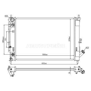 Радиатор HYUNDAI ELANTRA 13-16/CERATO 16-18 SAT